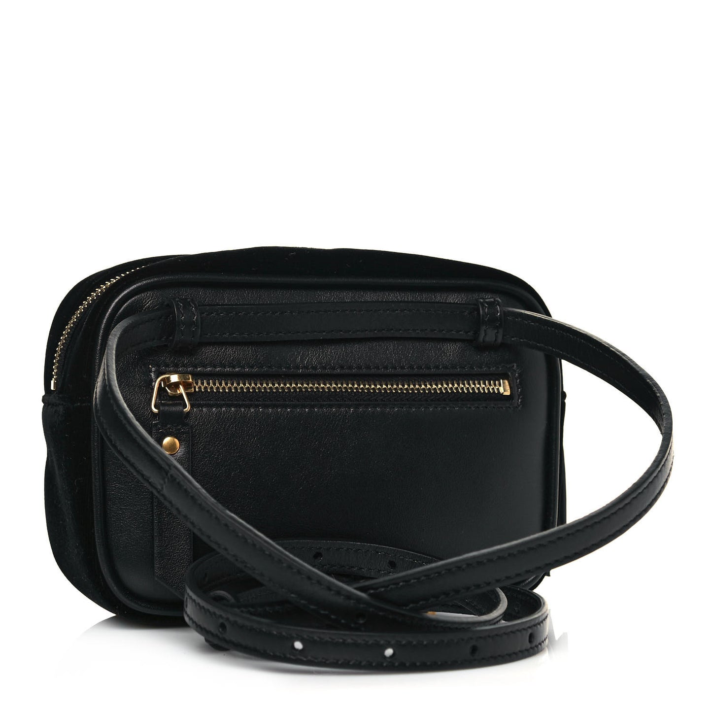 Velour Matelasse Monogram Lou Belt Bag Black