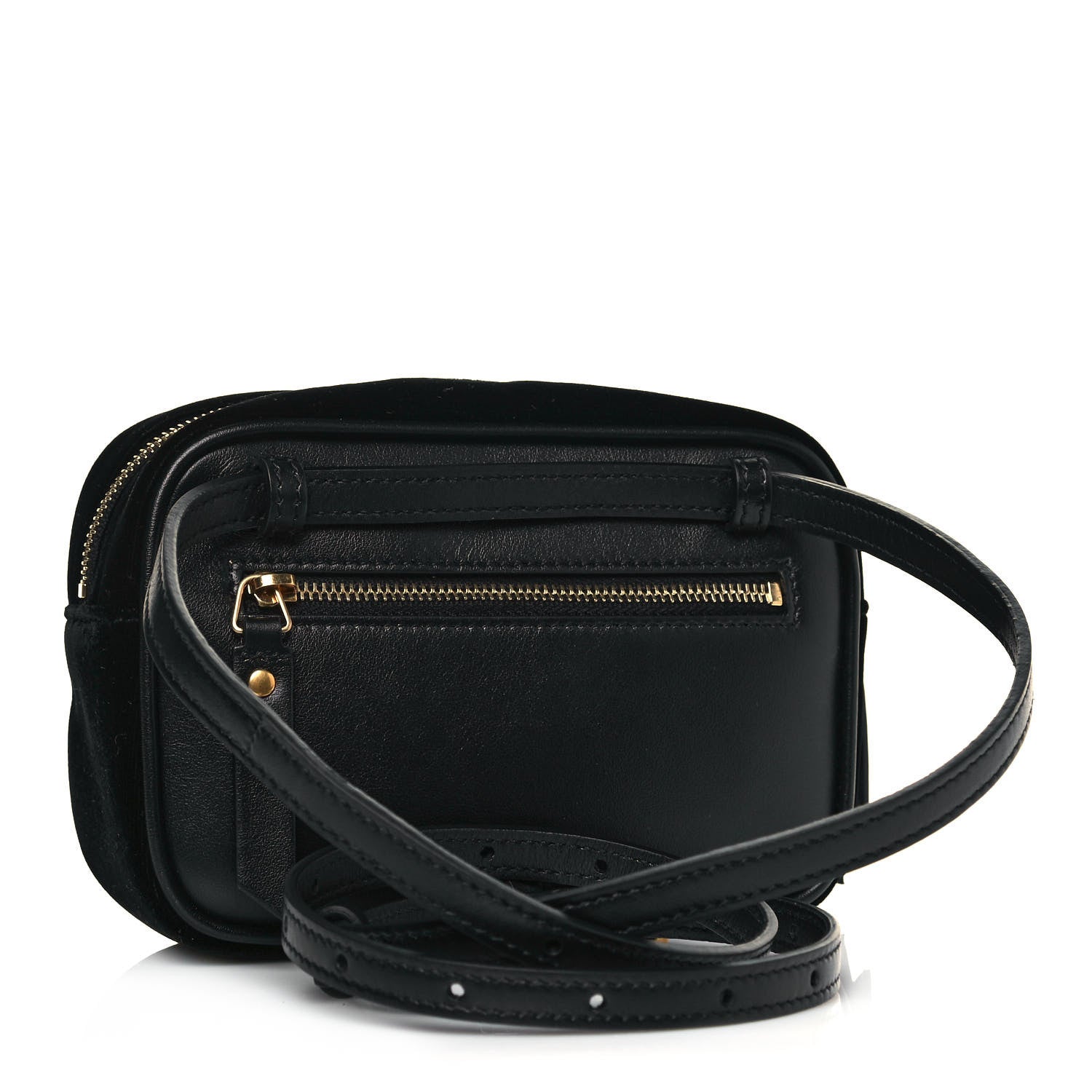 Saint Laurent Velour Matelasse Monogram Lou Belt Bag Black 2 of 11