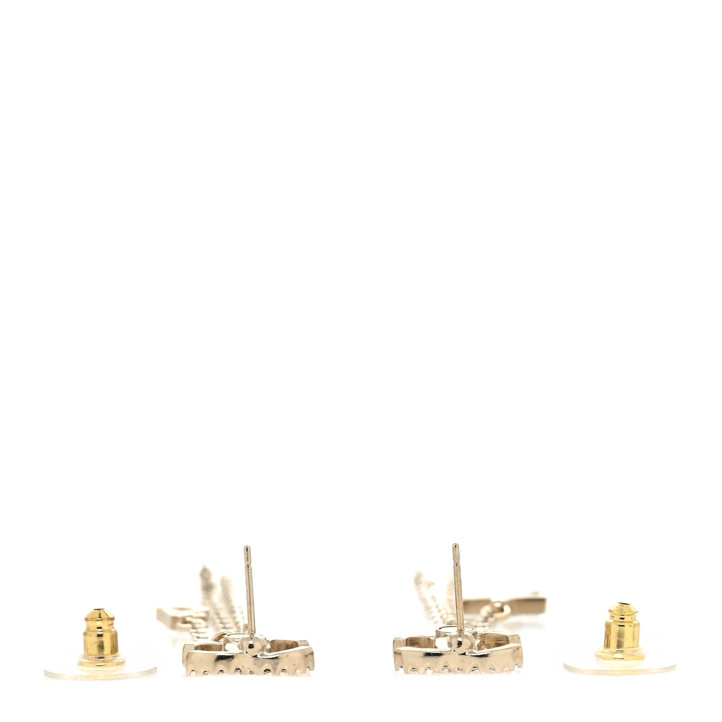 Crystal Star 5 Drop CC Earrings Gold