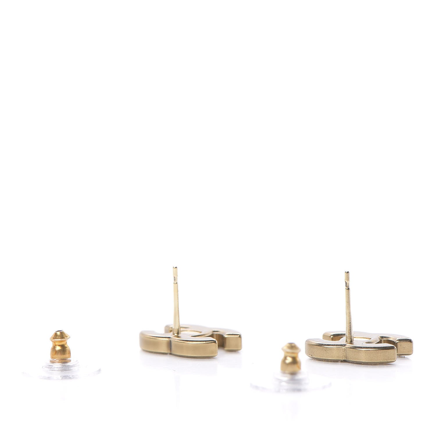 Chanel Crystal CC Earrings Gold 3 of 5
