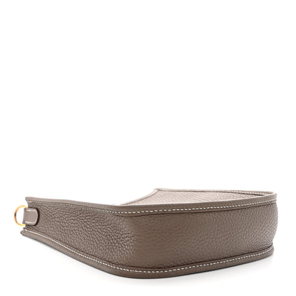 Hermes Taurillon Clemence Amazone Evelyne TPM Etoupe Bleu Indigo 4 of 11