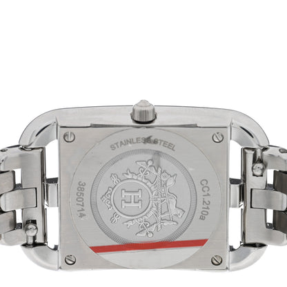 Hermes Stainless Steel Diamond Mother of Pearl 23mm Cape Cod Quartz Watch 4 of 5