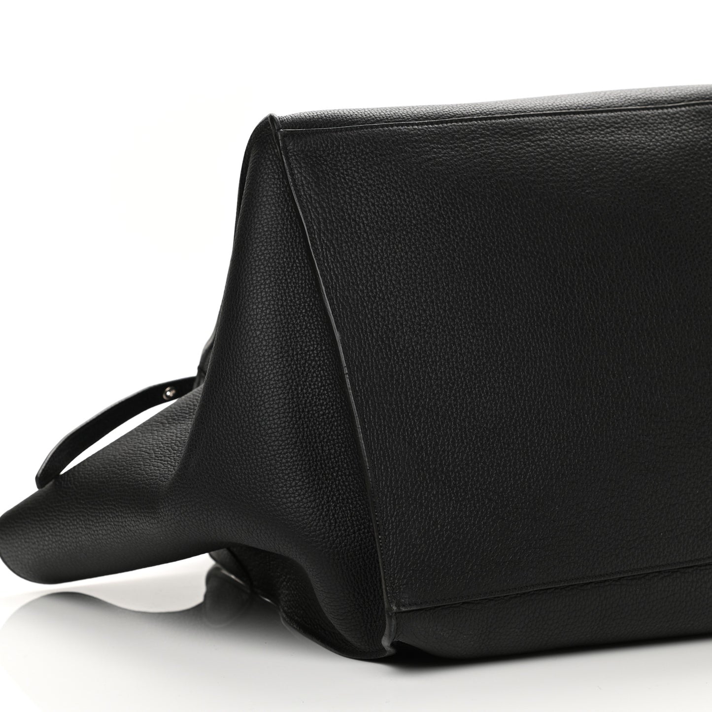 Supple Grained Calfskin Medium Big Bag Black