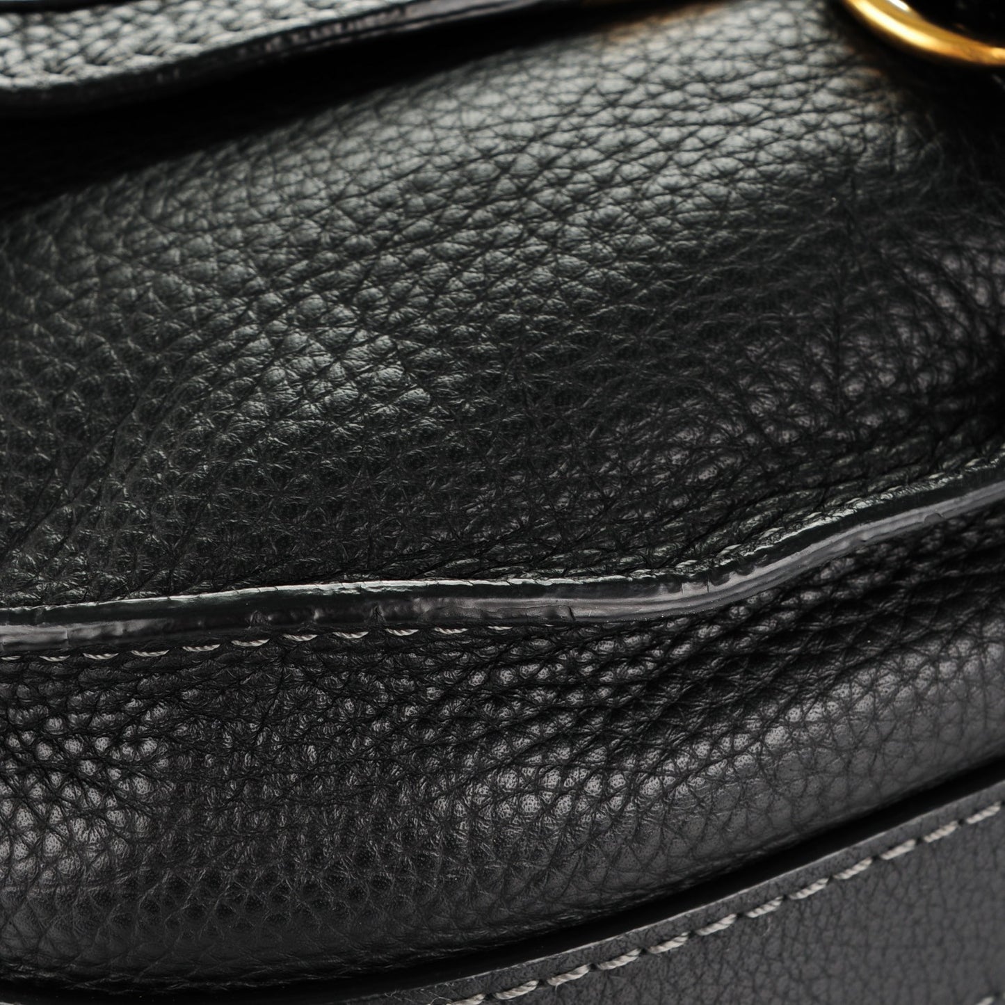Calfskin Medium Marcie Round Crossbody Bag Black