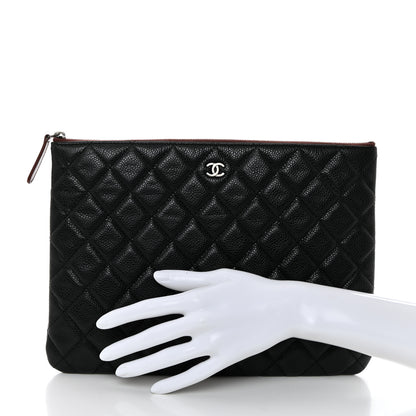 Chanel Caviar Quilted Medium Cosmetic Case Black 2 of 7