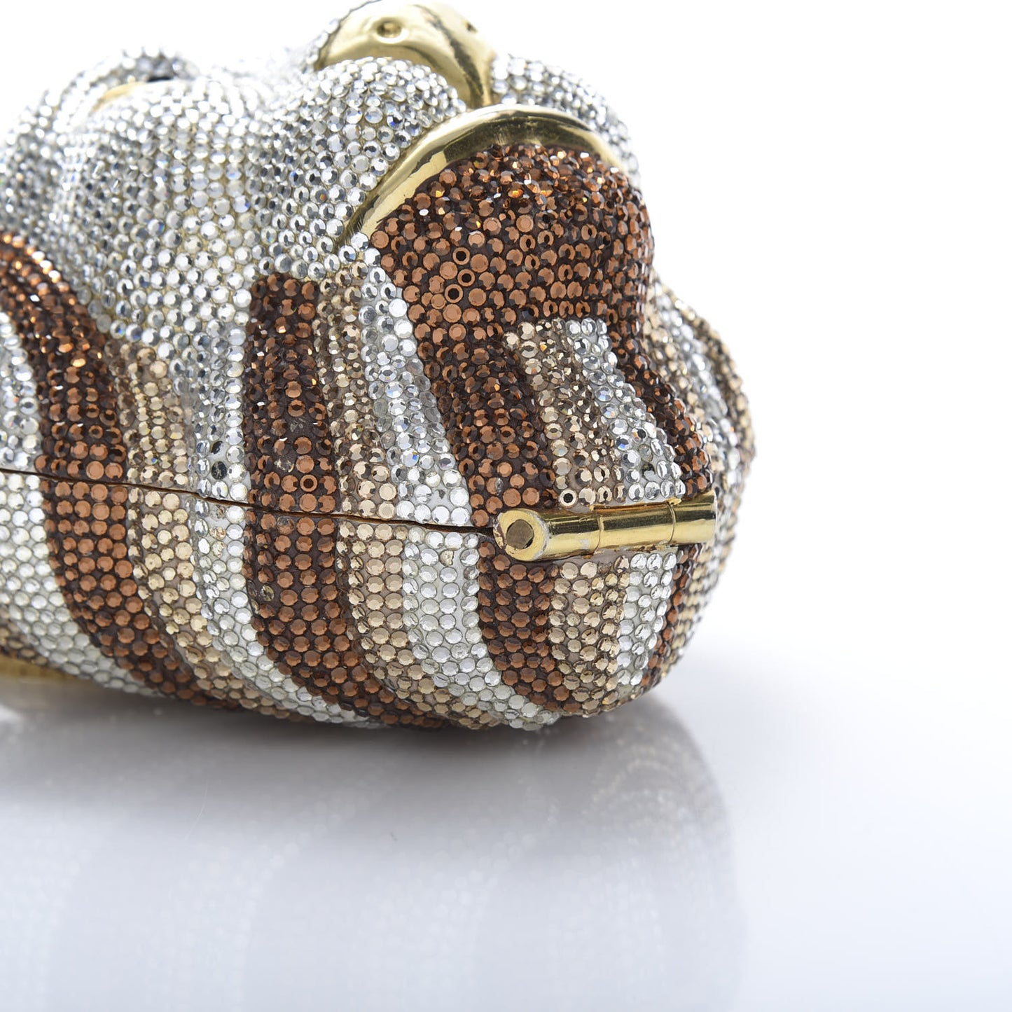 Swarovski Crystal Lion King Minaudiere Clutch Silver Multicolor