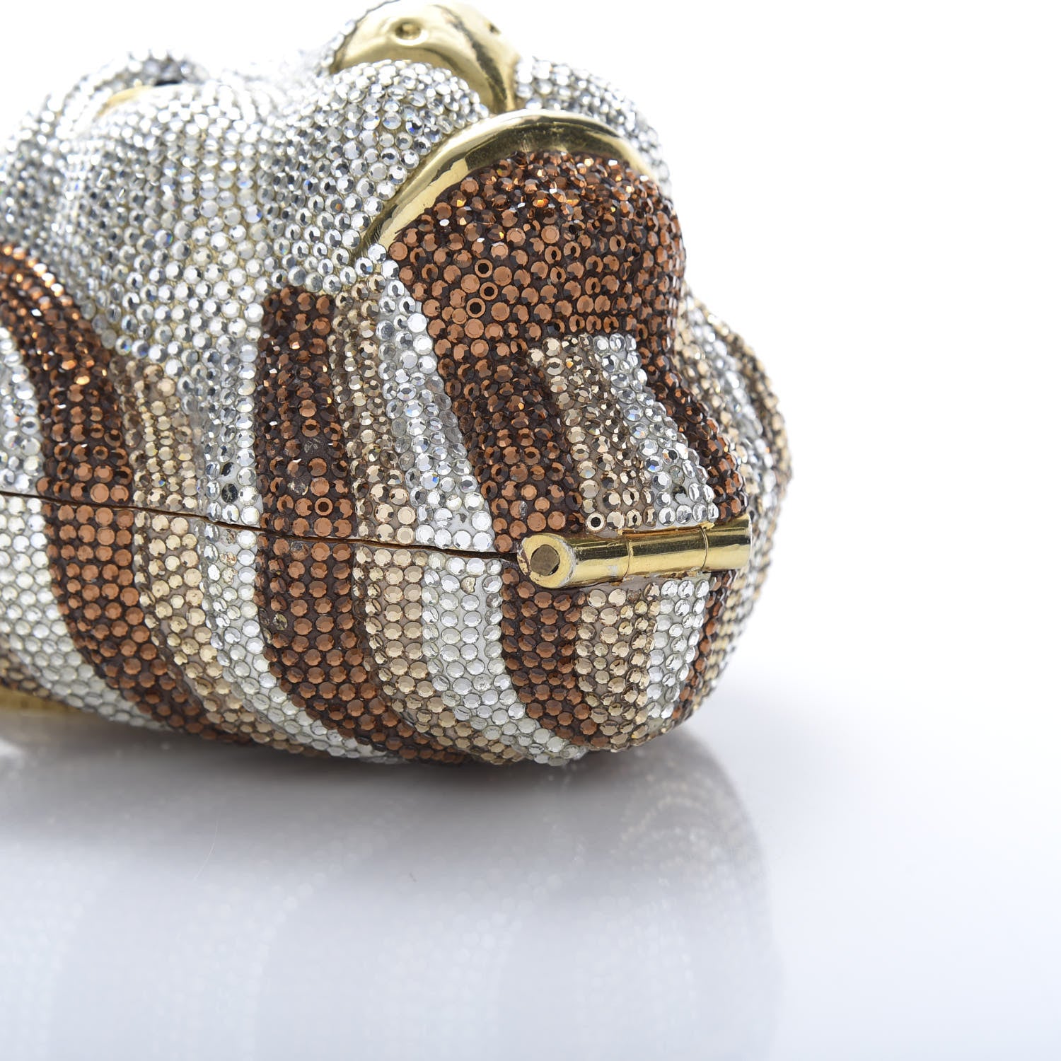 Judith Leiber Swarovski Crystal Lion King Minaudiere Clutch Silver Multicolor 10 of 15