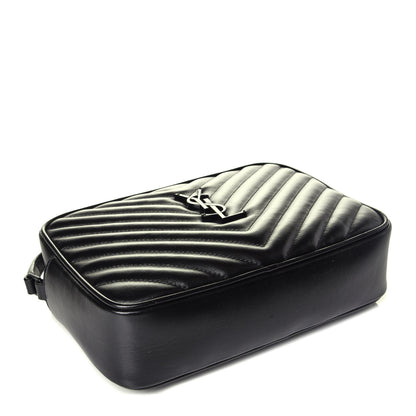 Saint Laurent Calfskin Matelasse Monogram Lou Camera Bag Black 4 of 9