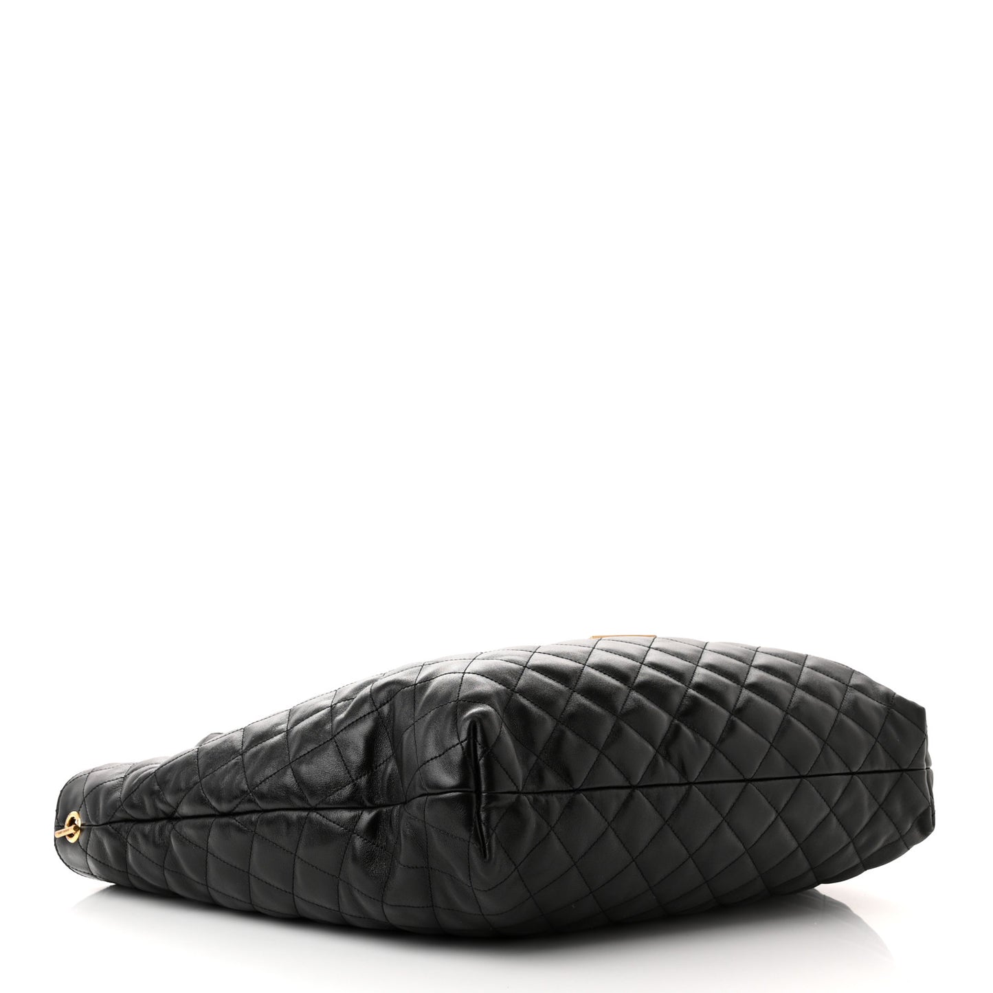 Lambskin Quilted Maxi Icare Shopping Tote Black