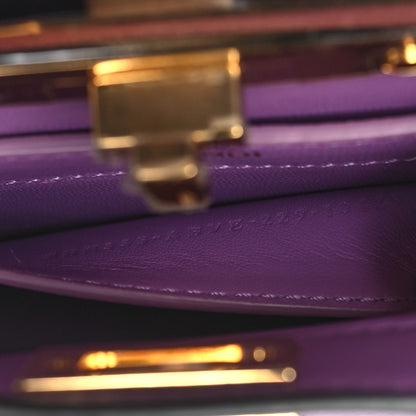 Fendi Shiny Nappa Petite Peekaboo I SEE U Satchel Violetta 7 of 10