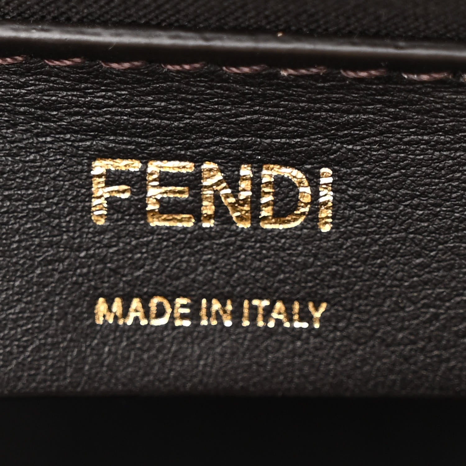 Fendi Raffia Chenille Shiny Nappa FF 1974 Small Fendi First Natural White Miele Scuro 6 of 12
