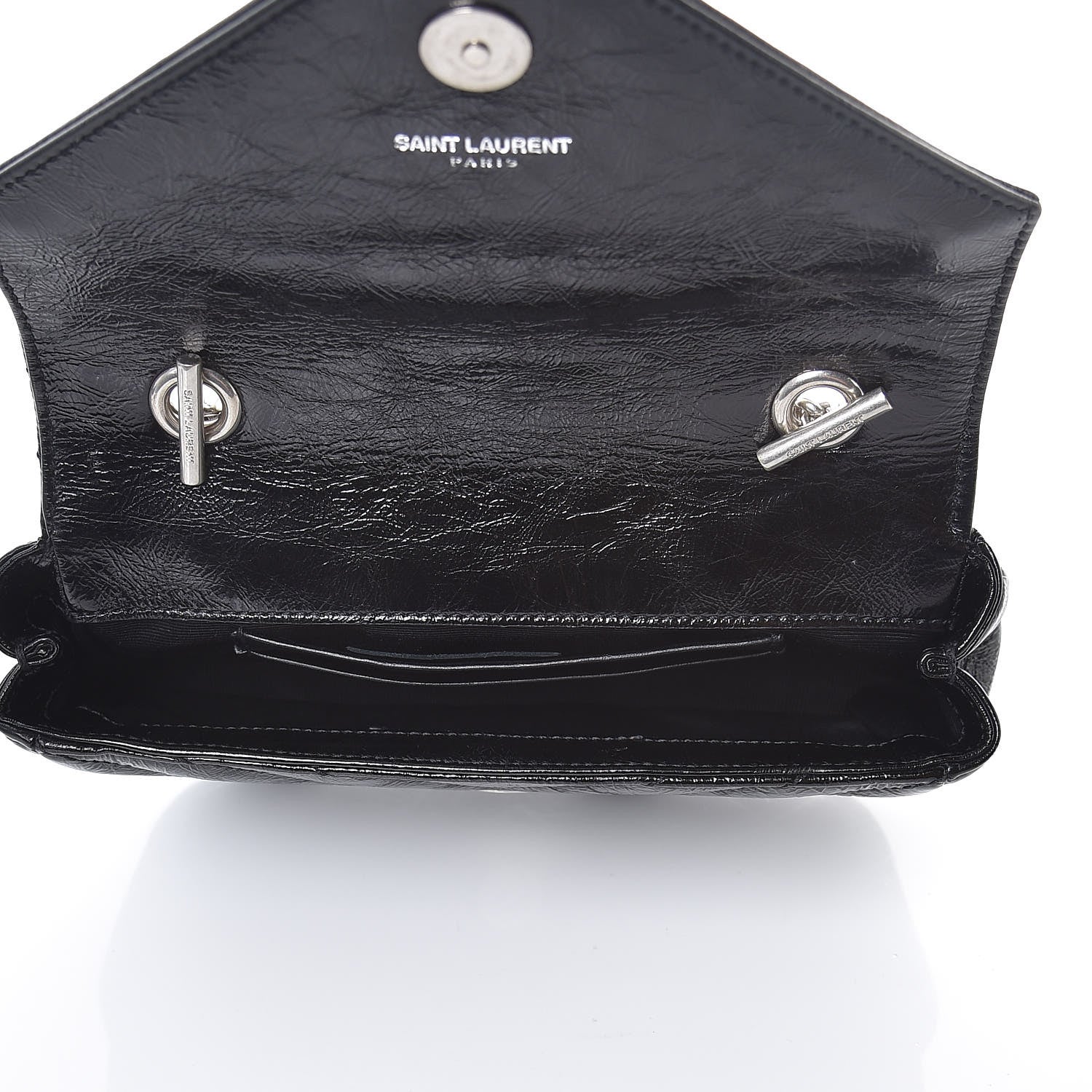 Saint Laurent Calfskin Matelassé Monogram Classic Baby Punk Chain Bag Black 5 of 7