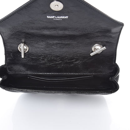 Saint Laurent Calfskin Matelassé Monogram Classic Baby Punk Chain Bag Black 5 of 7