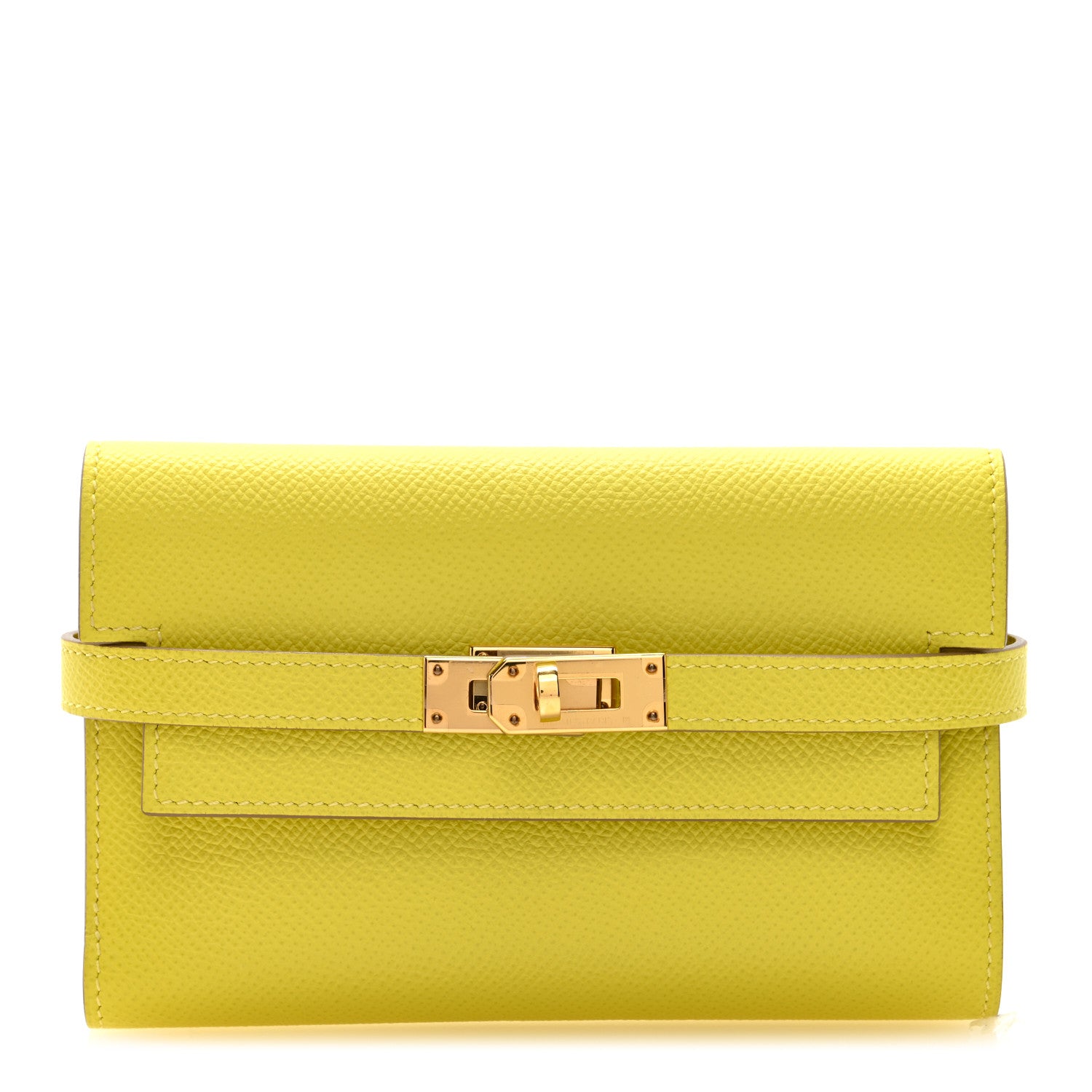 Hermes Epsom Medium Kelly Wallet Lime 1 of 6