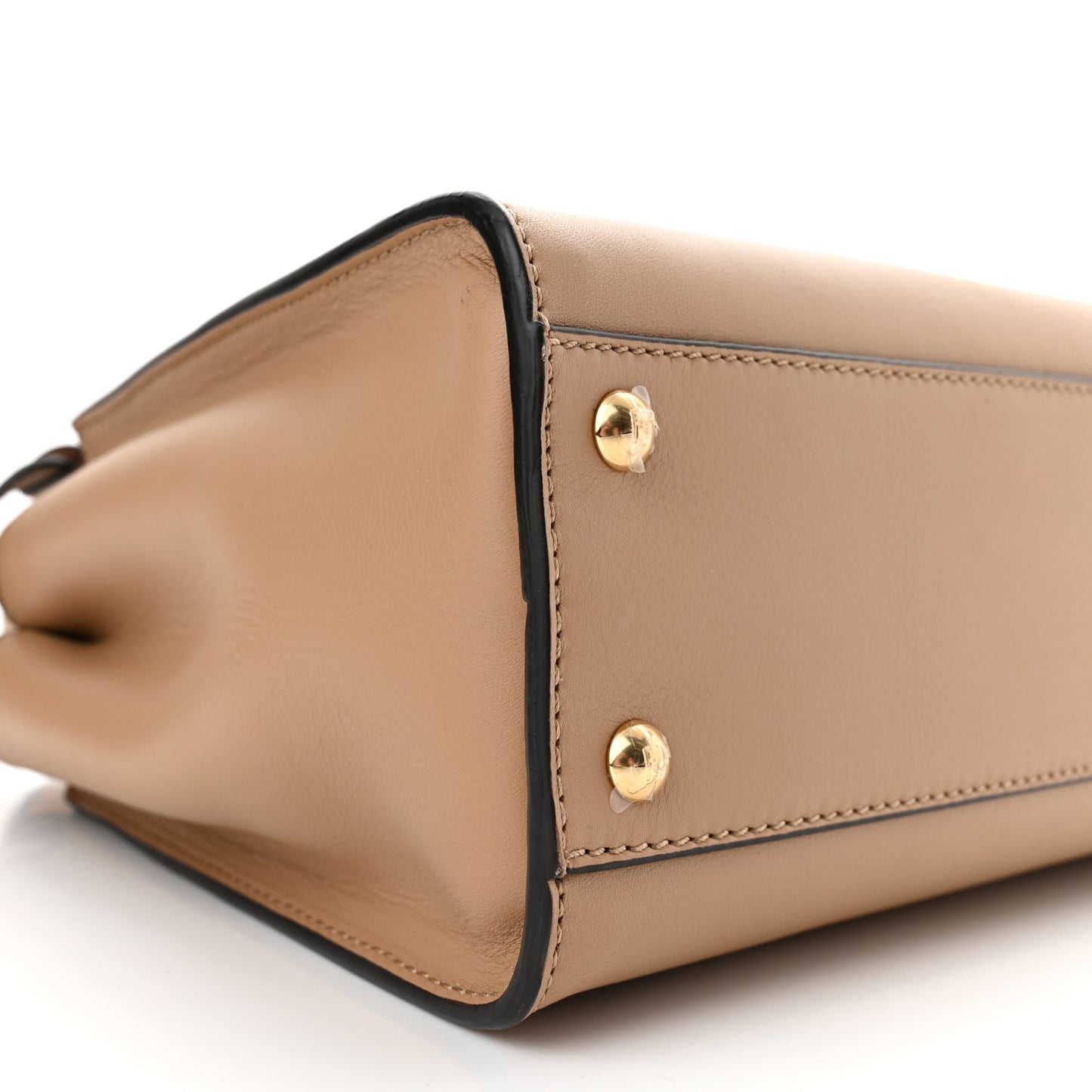 Vitello Seta Nabuk Pequin Medium Peekaboo Iconic Satchel Cuoio Tobacco Moro