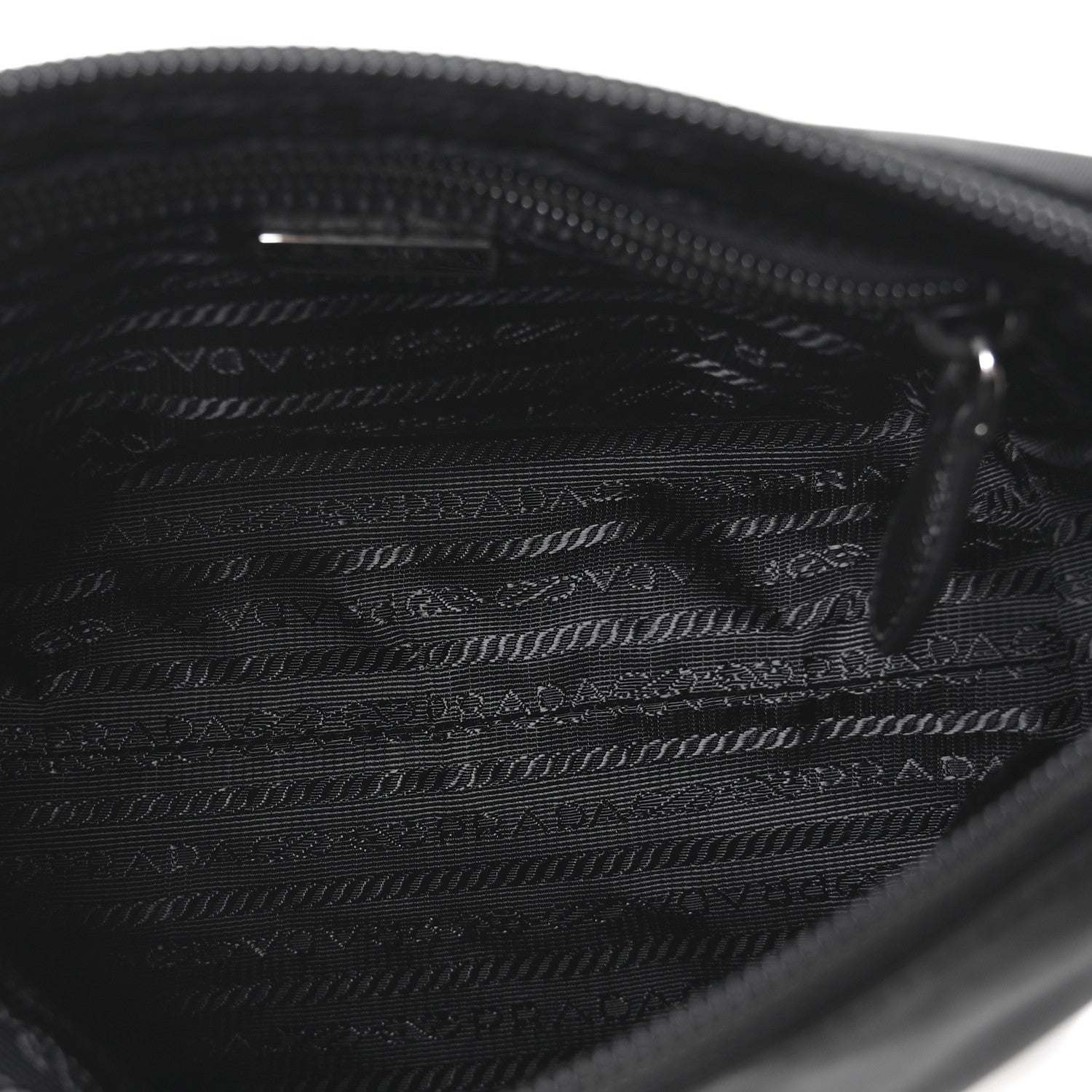 Prada Re-Nylon Vela Saffiano Wristlet Black 5 of 10