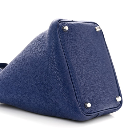 Hermes Taurillon Maurice Picotin Lock 18 PM Bleu Saphir 9 of 12