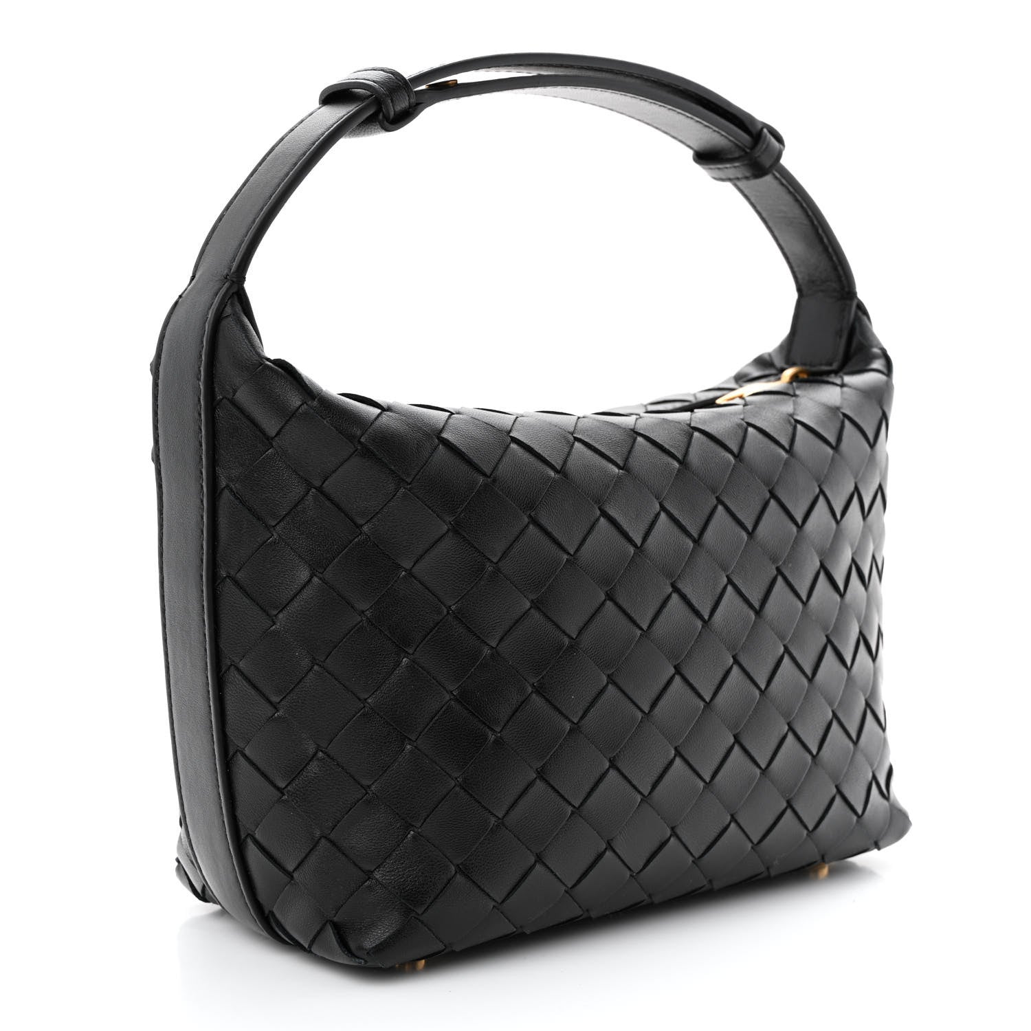 Bottega Veneta Calfskin Nappa Intrecciato Mini Wallace Black 3 of 10