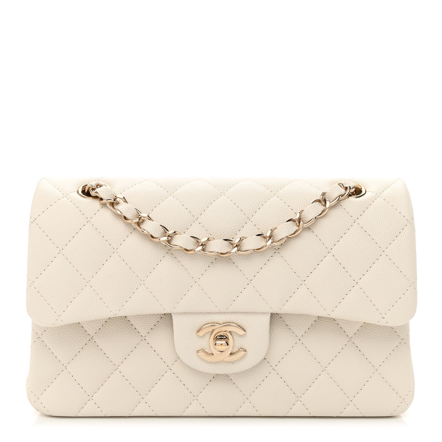 Chanel Caviar Quilted Small Double Flap White 1 of 11
