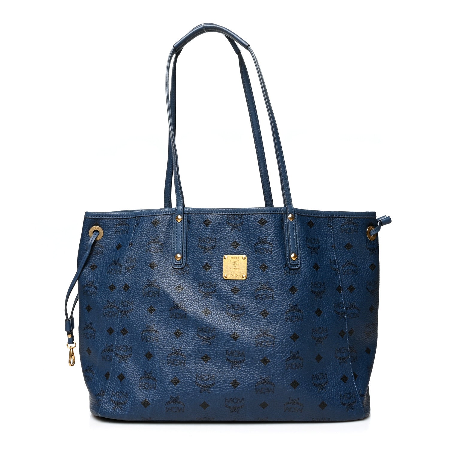 MCM Visetos Medium Project Reversible Shopper Tote Blue 3 of 16