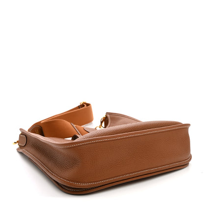 Hermes Taurillon Clemence Evelyne III PM Gold 4 of 10