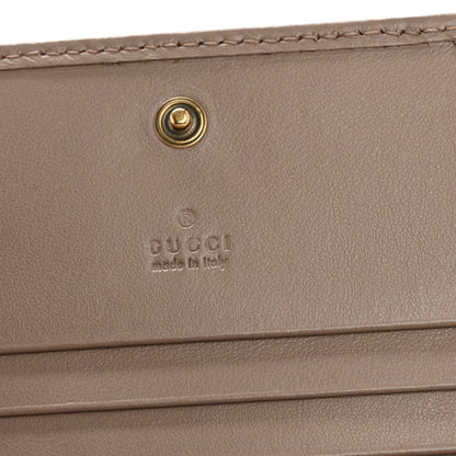 Gucci Calfskin Matelasse GG Marmont Card Case Wallet Porcelain Rose 11 of 18