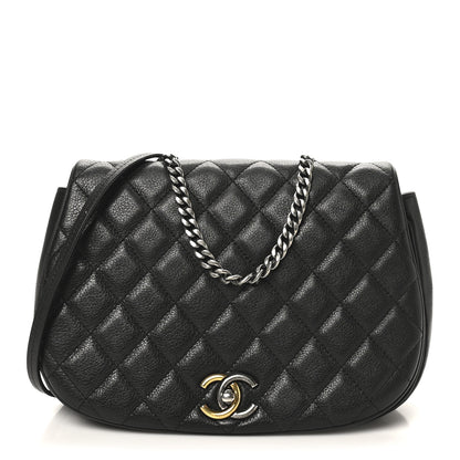 Chanel Calfskin Quilted Casual Pocket Messenger Flap Black 1 of 10