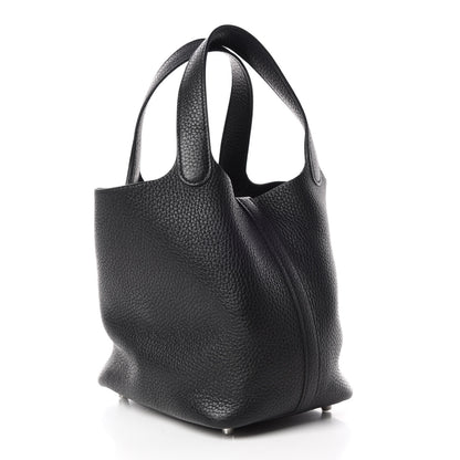 Hermes Taurillon Clemence Picotin Lock 18 PM Black 3 of 7