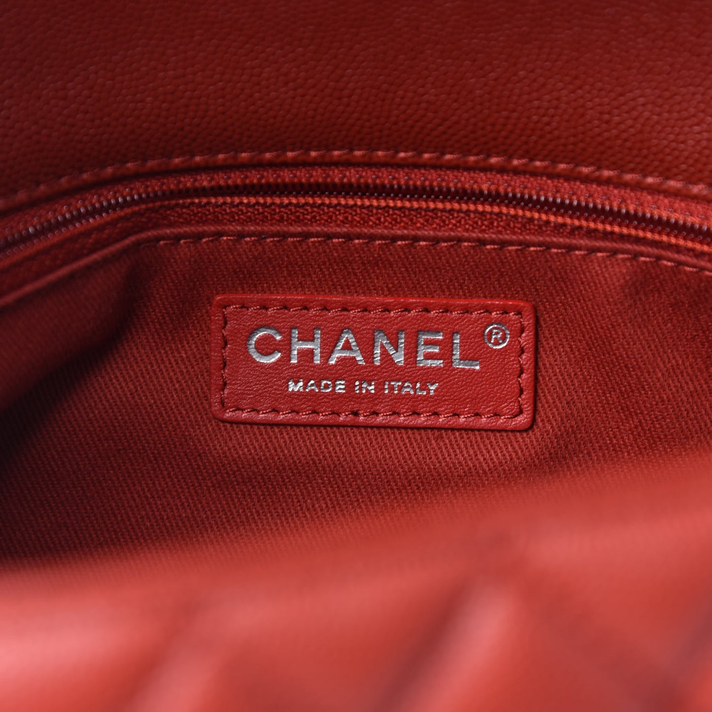 Caviar Quilted Small Coco Handle Flap Dark Red