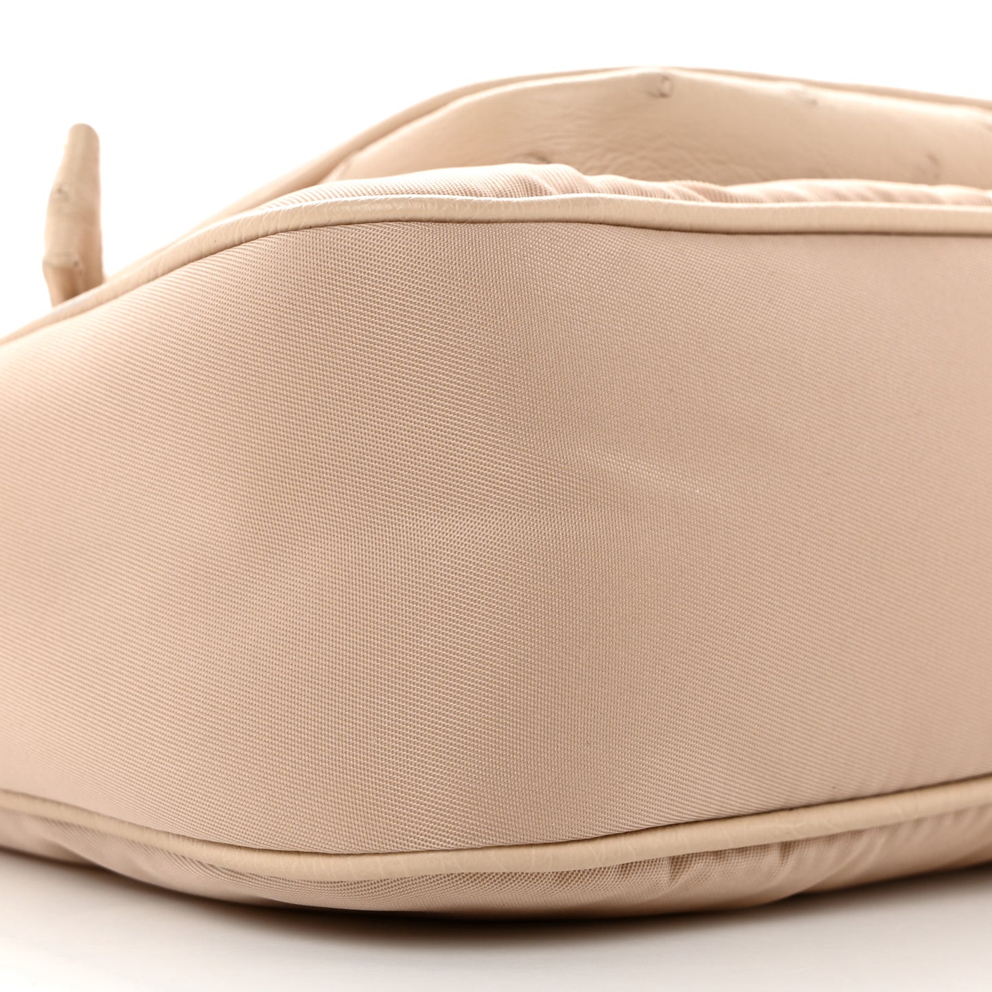 Re-Nylon Ostrich Mini Shoulder Bag Cammeo