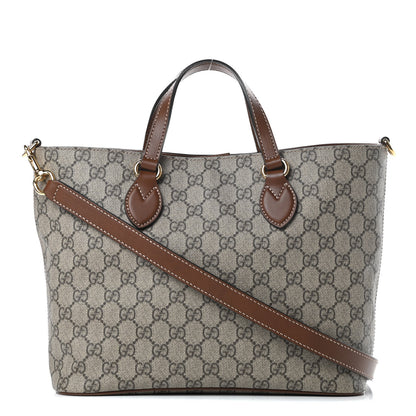 Gucci Soft GG Supreme Monogram Small Crossbody Tote Beige Cuir 1 of 10