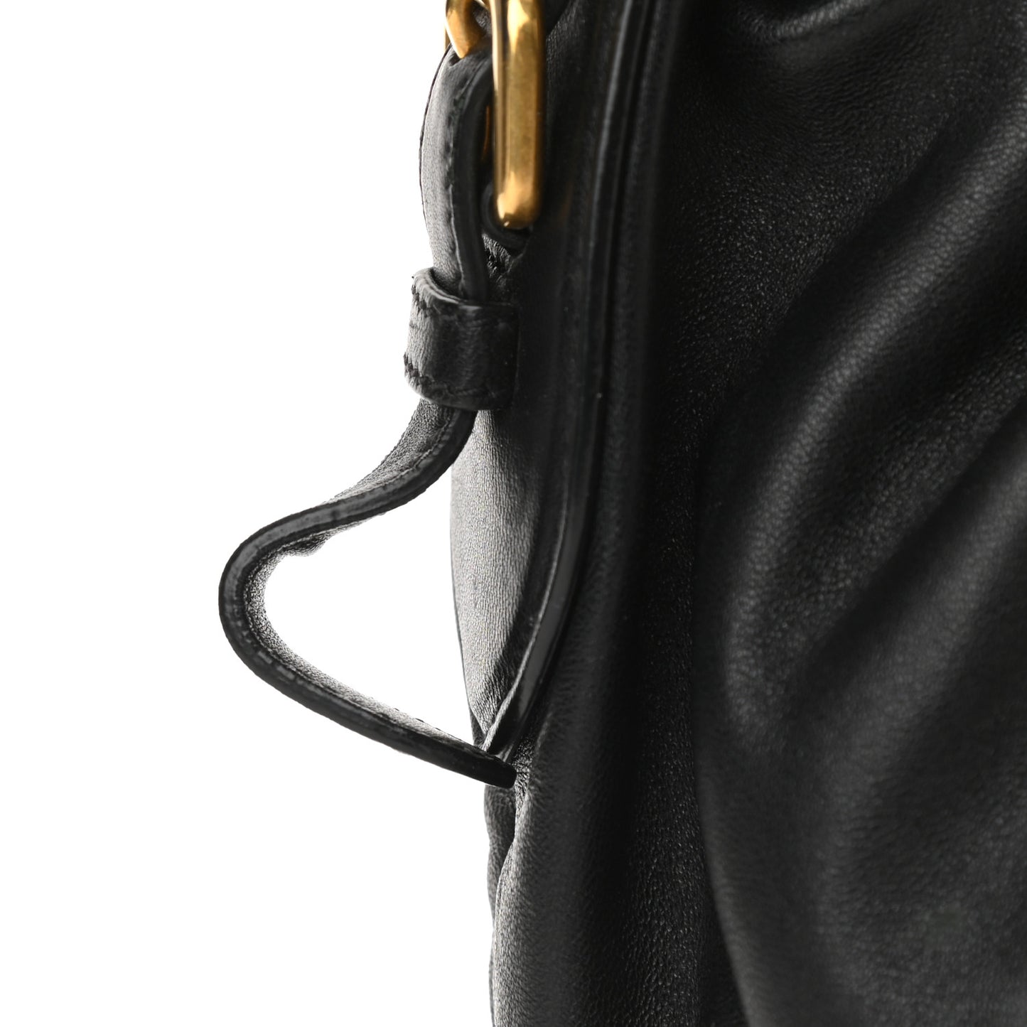 Soft Calf Pleated Hobo Black