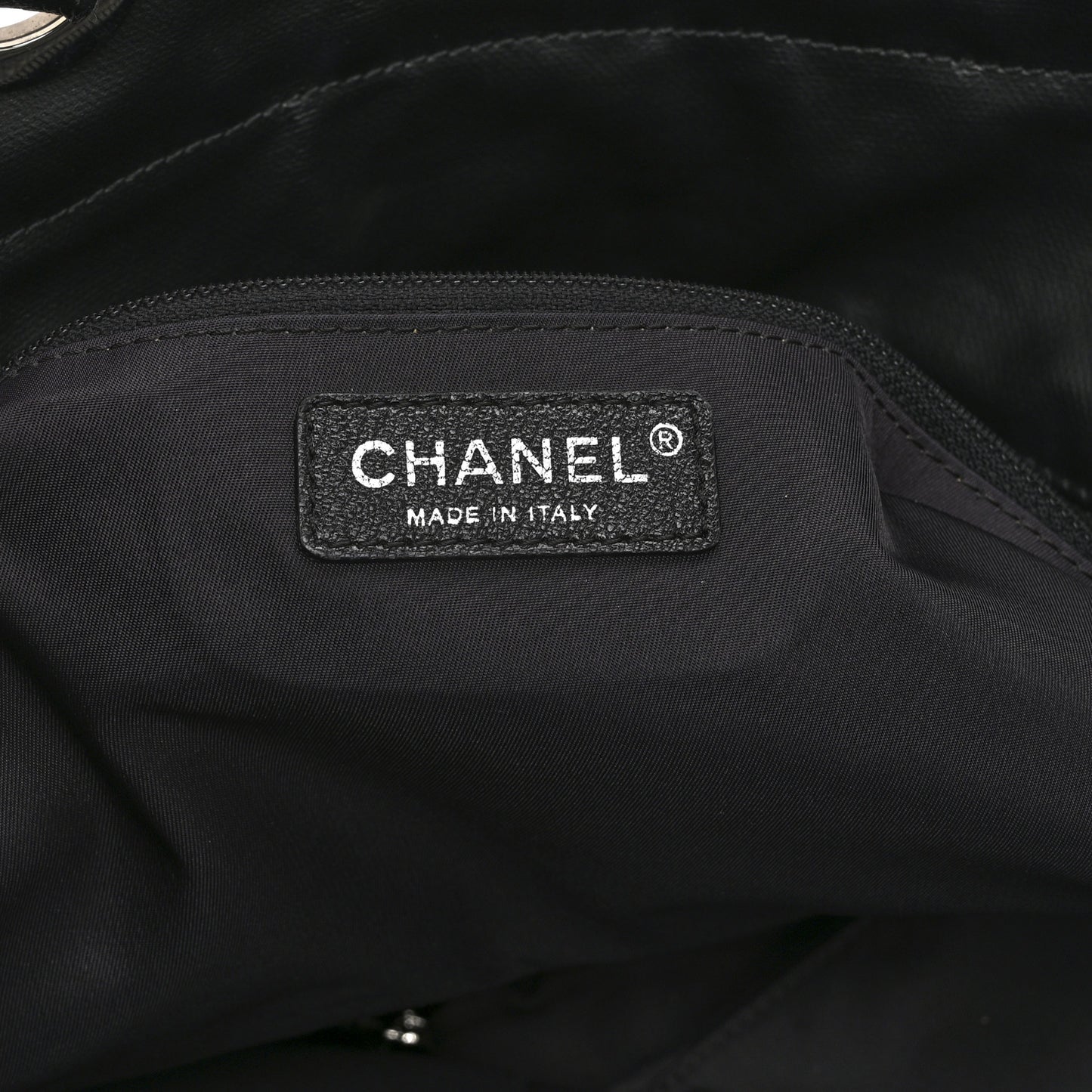 Coated Canvas Quilted Large Paris Biarritz Tote Black