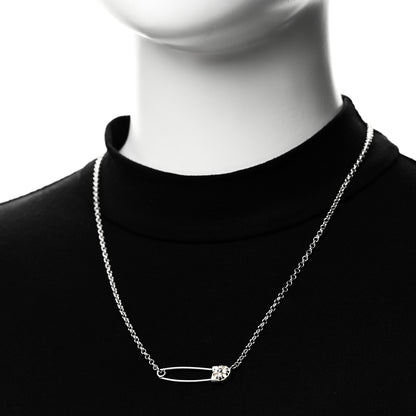 Chrome Hearts Sterling Silver Safety Pin Pendant Necklace 2 of 6