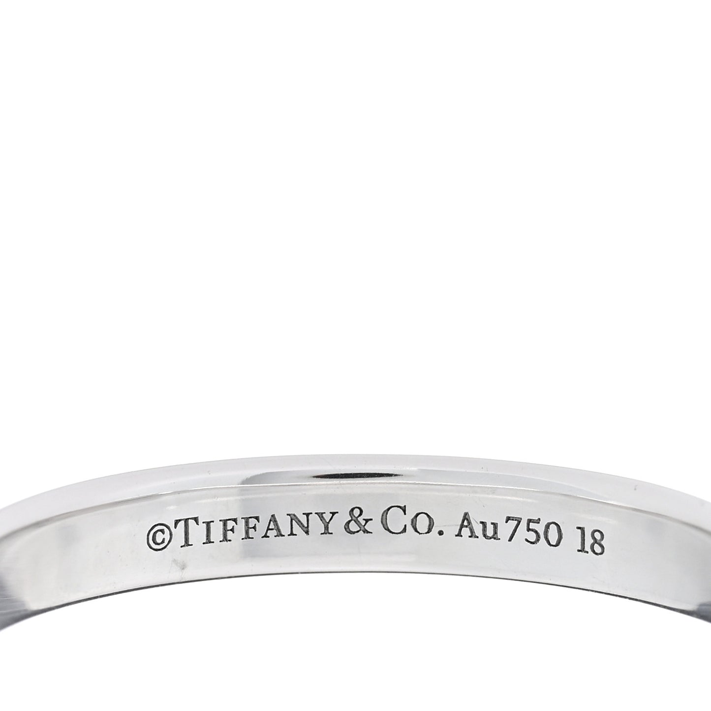 18K White Gold Lock Ring 63 10.5