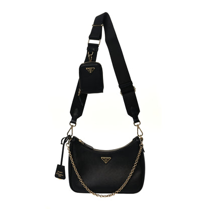 Prada Saffiano Lux Re-Edition 2005 Shoulder Bag Black 1 of 11