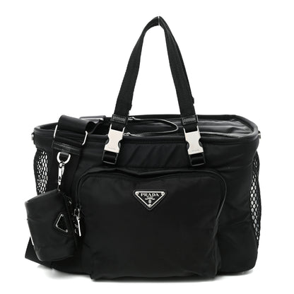 Prada Tessuto Nylon Saffiano Pet Bag Black 1 of 5