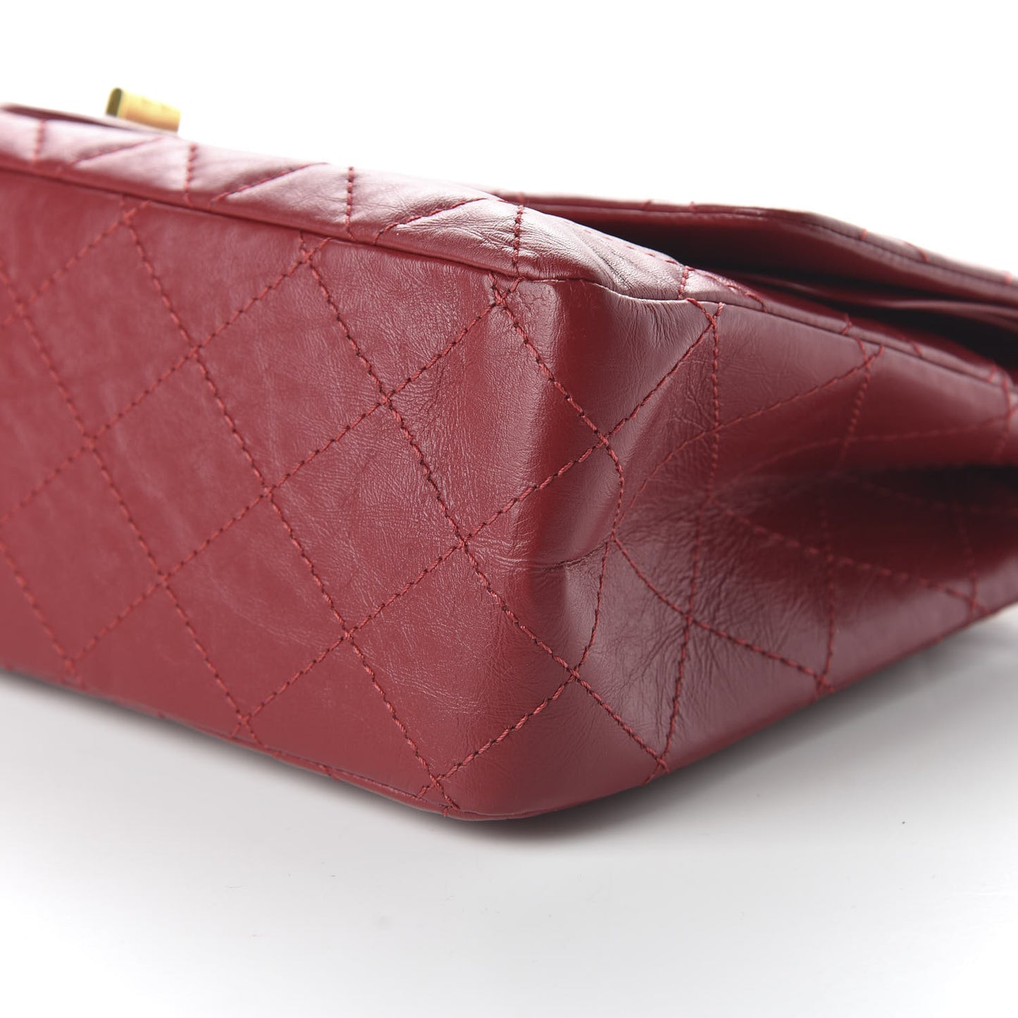 Aged Calfskin Quilted 2.55 Reissue 227 Flap Red