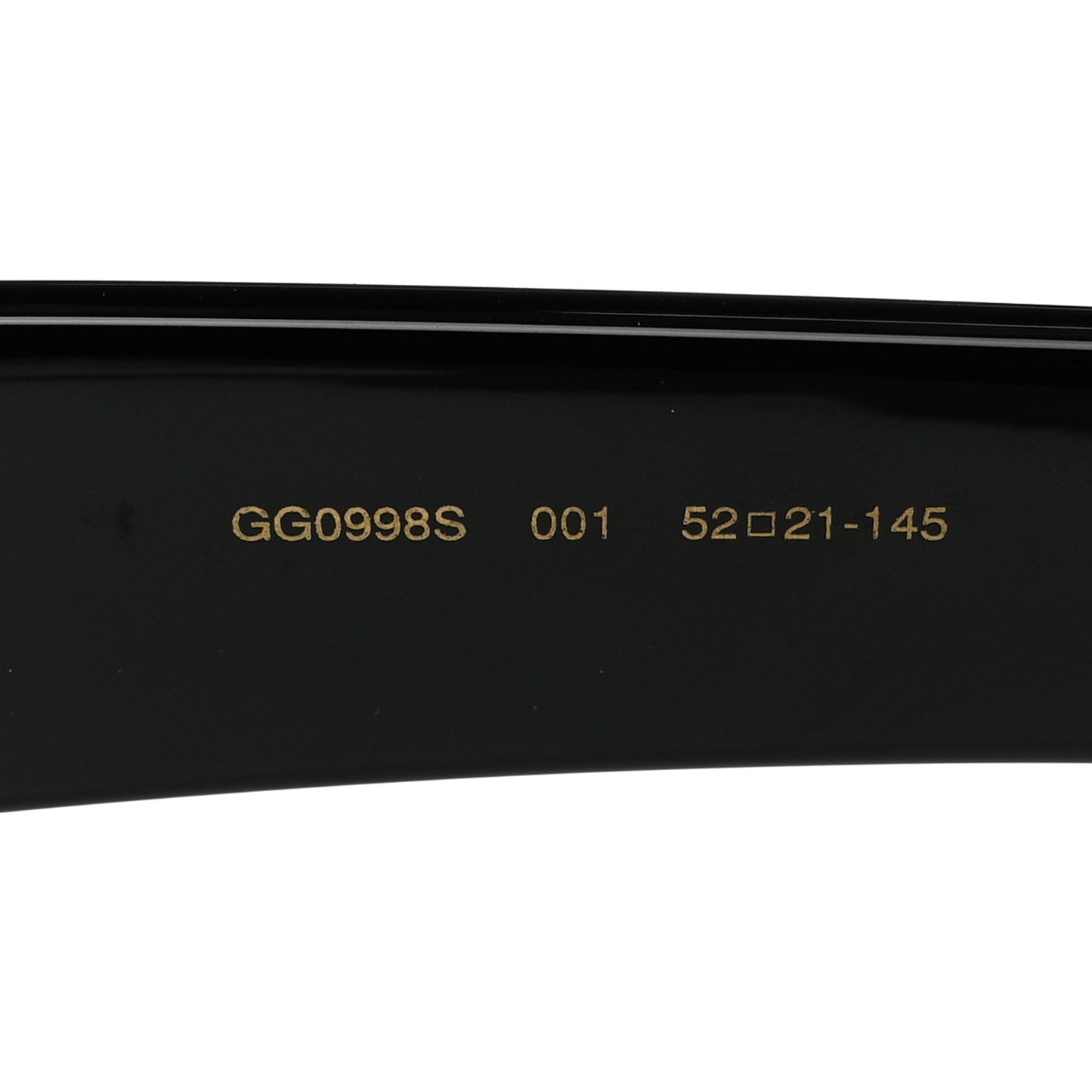 Rectangle 52mm Frame Sunglasses GG0998S Black