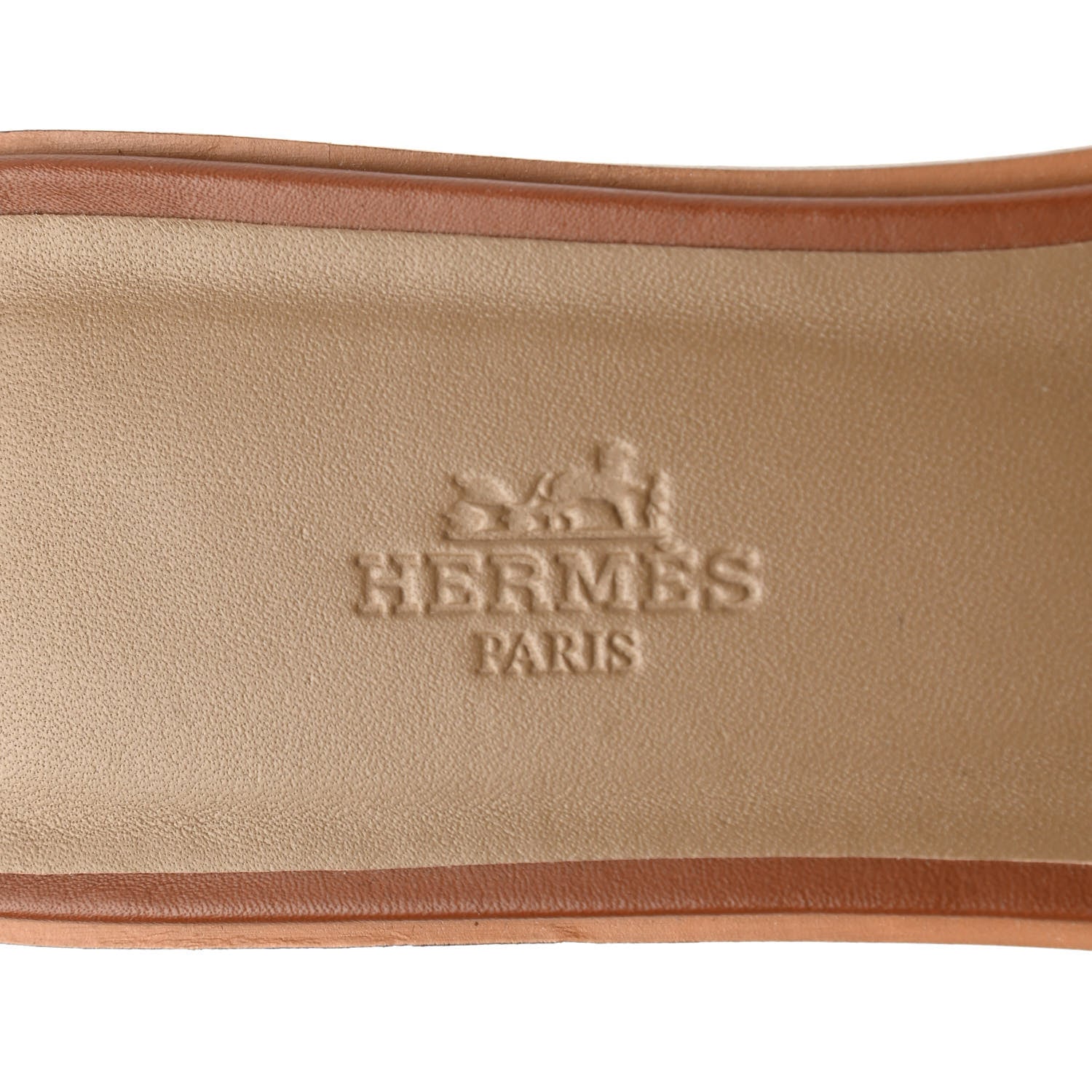Hermes Box Calfskin Oran Sandals 39 Gold 7 of 9
