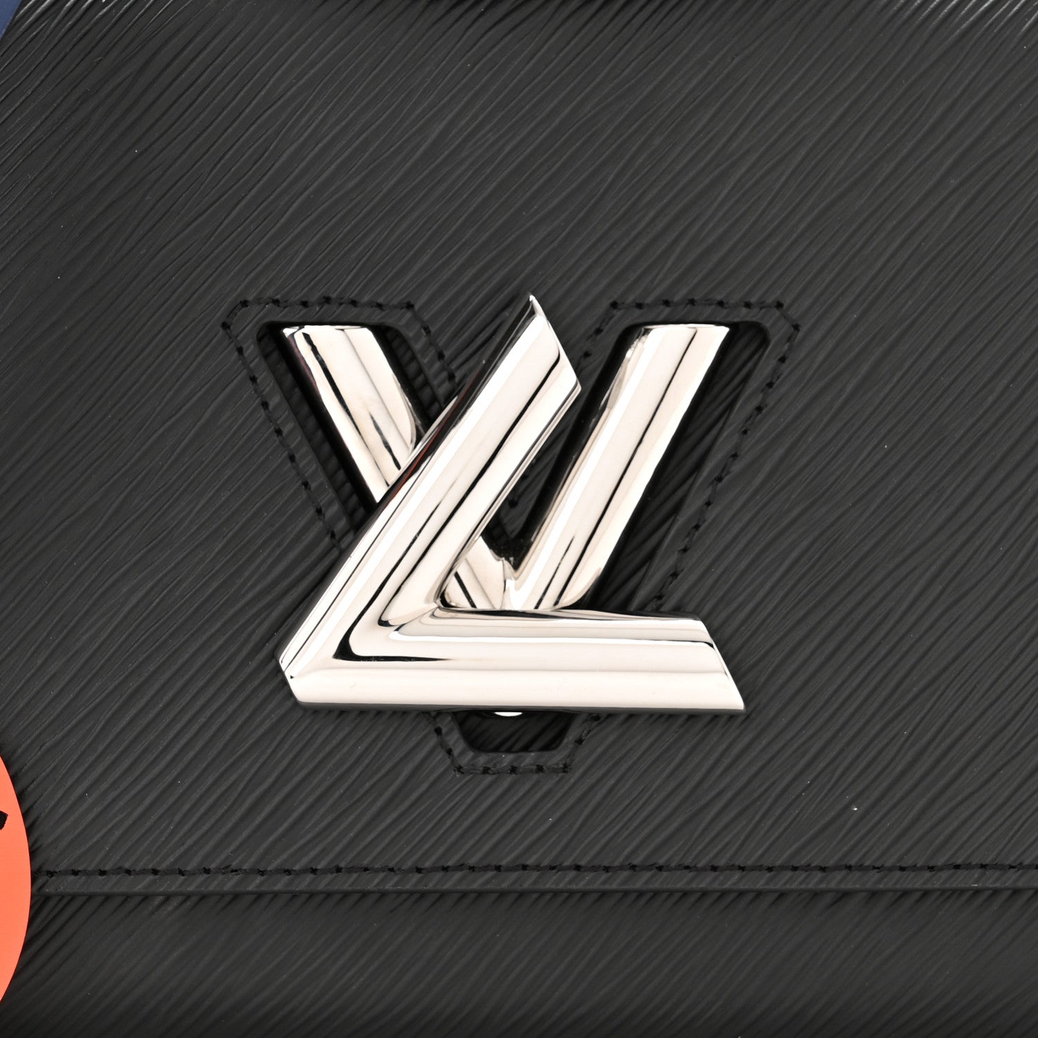 Louis Vuitton Epi Twist Braided Strap Shoulder Bag MM Black Orange Fluo Cobalt 9 of 12