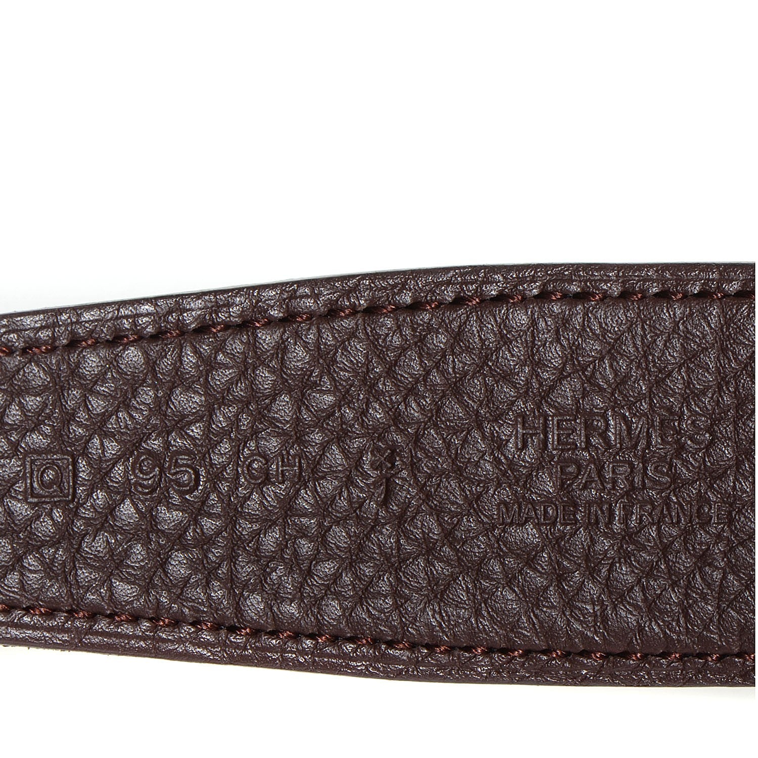 Hermes Box Togo Reversible Brushed Constance 32mm H Belt 95 Noir Ebene 5 of 5