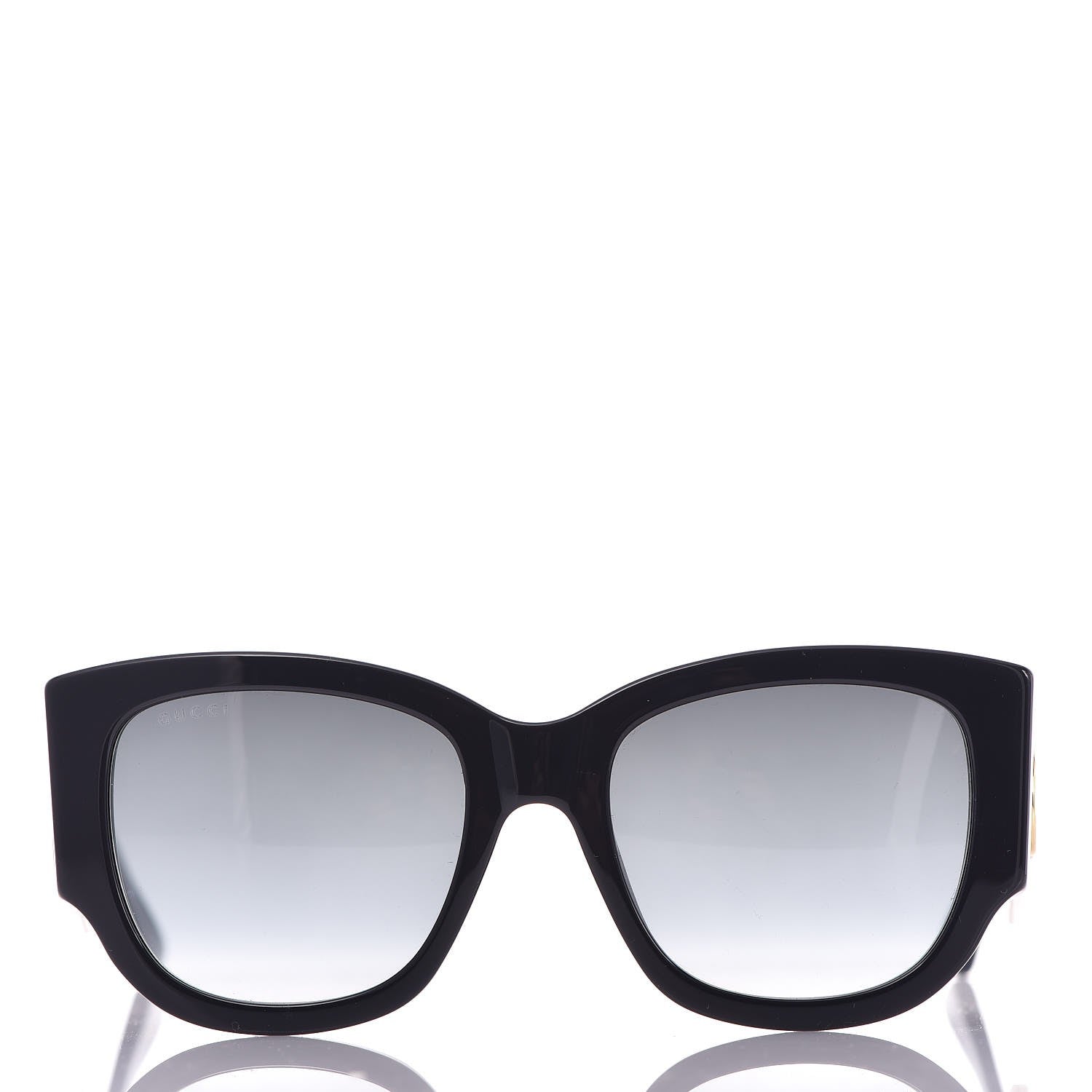 Gucci Acetate Oversized Rectangle Frame Web Sunglasses GG 0276S Black 2 of 10
