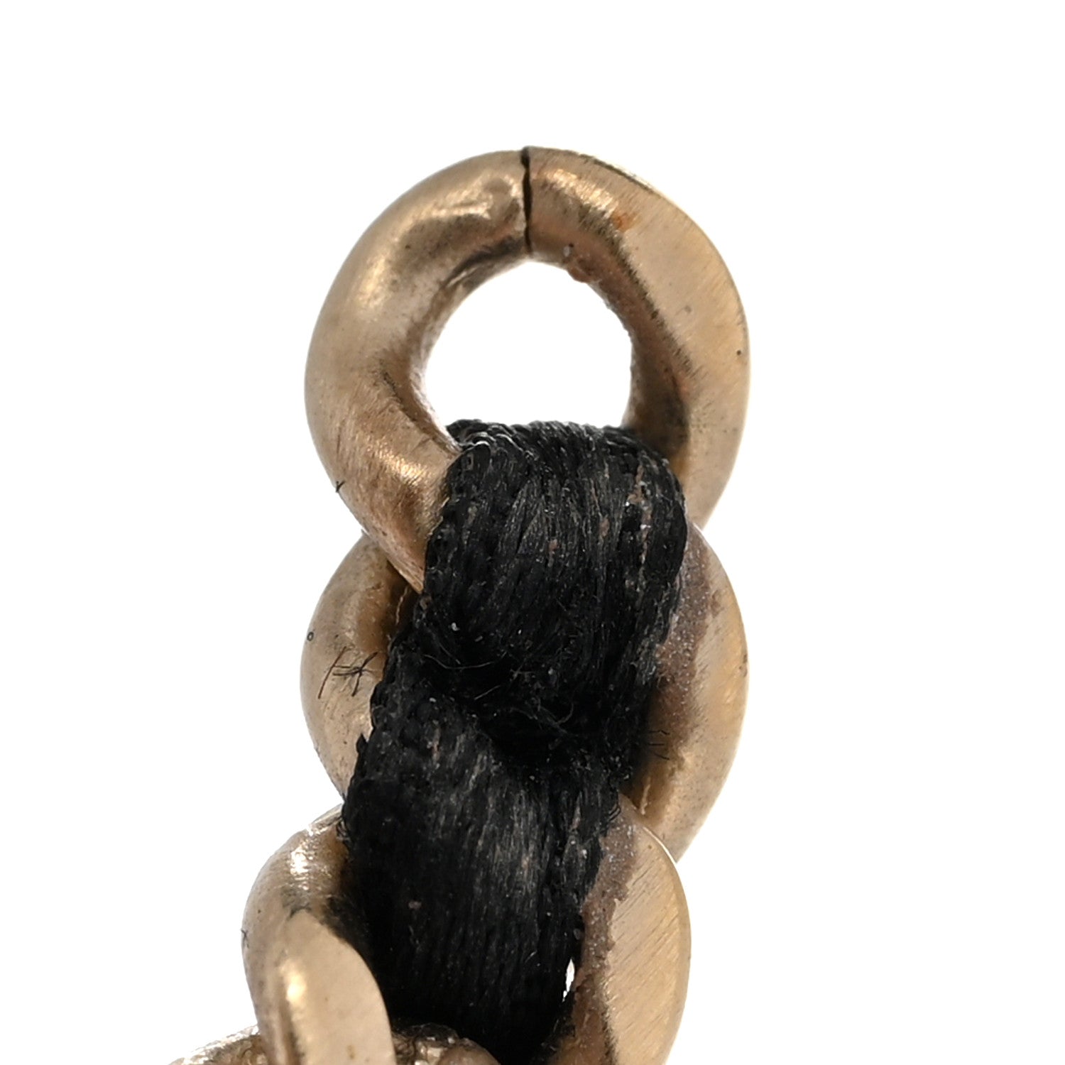 Chanel Satin CC Drop Earrings Black Gold 7 of 7