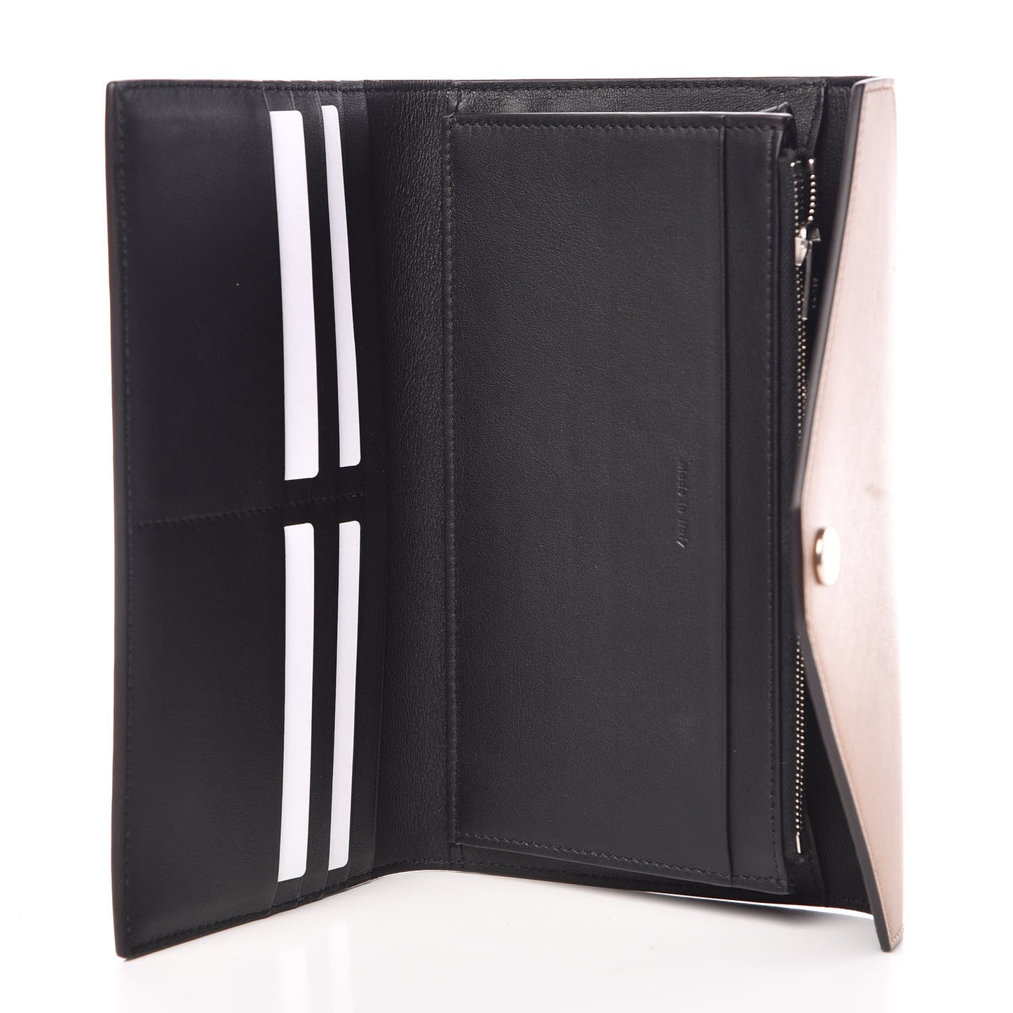 Smooth Calfskin Pocket Tri-Fold Multifunction Envelope Flap Wallet Black Blue Camel