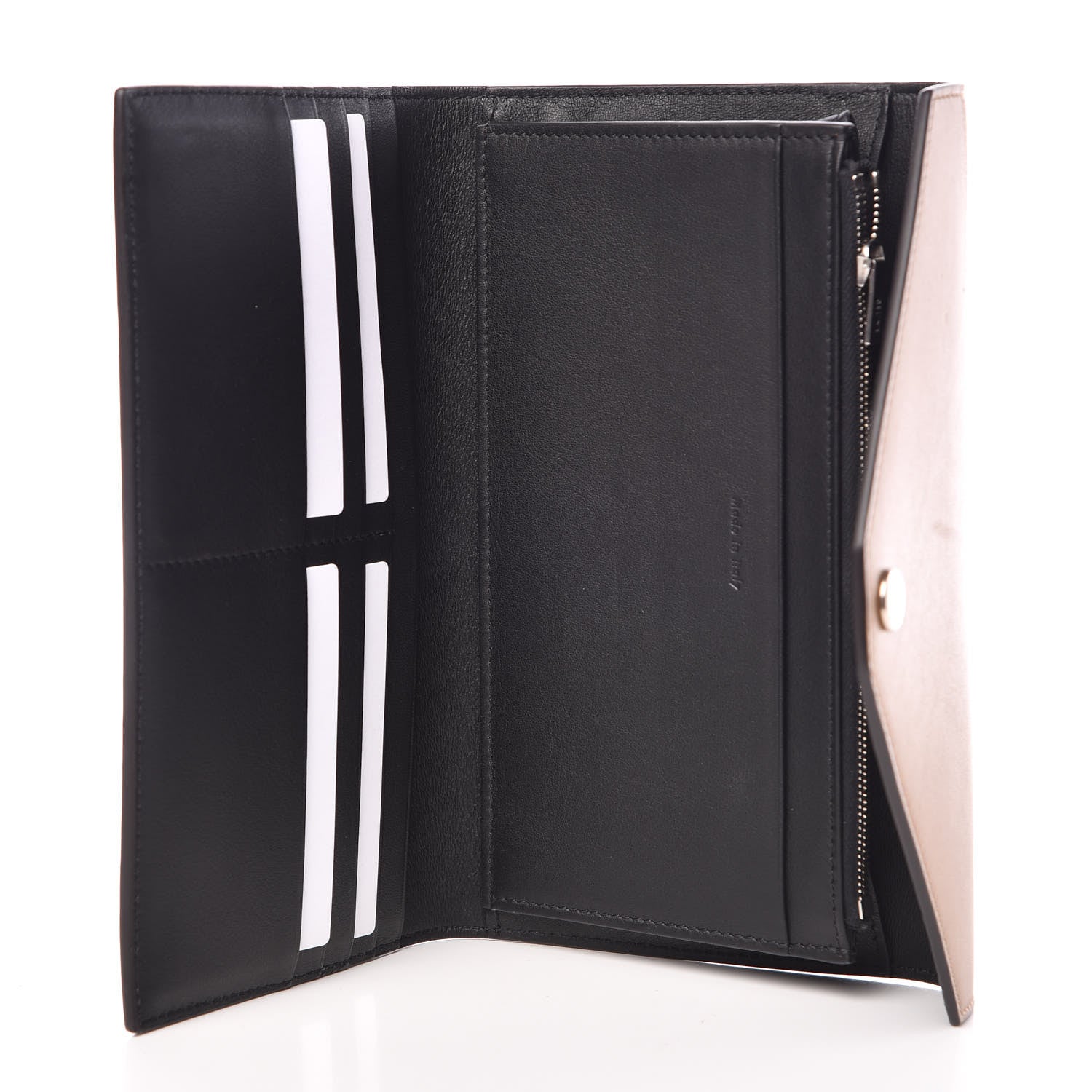 Celine Smooth Calfskin Pocket Tri-Fold Multifunction Envelope Flap Wallet Black Blue Camel 5 of 7