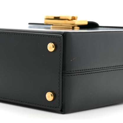 Salvatore Ferragamo Calfskin Trifolio Box Bag Black 8 of 13