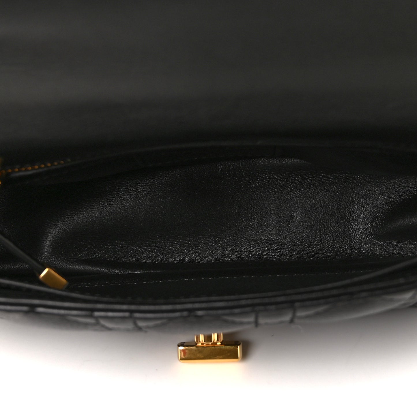 Calfskin Cannage Small Caro Bag Black