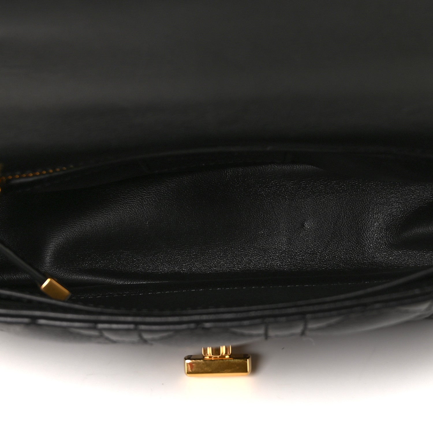 Christian Dior Calfskin Cannage Small Caro Bag Black 4 of 7
