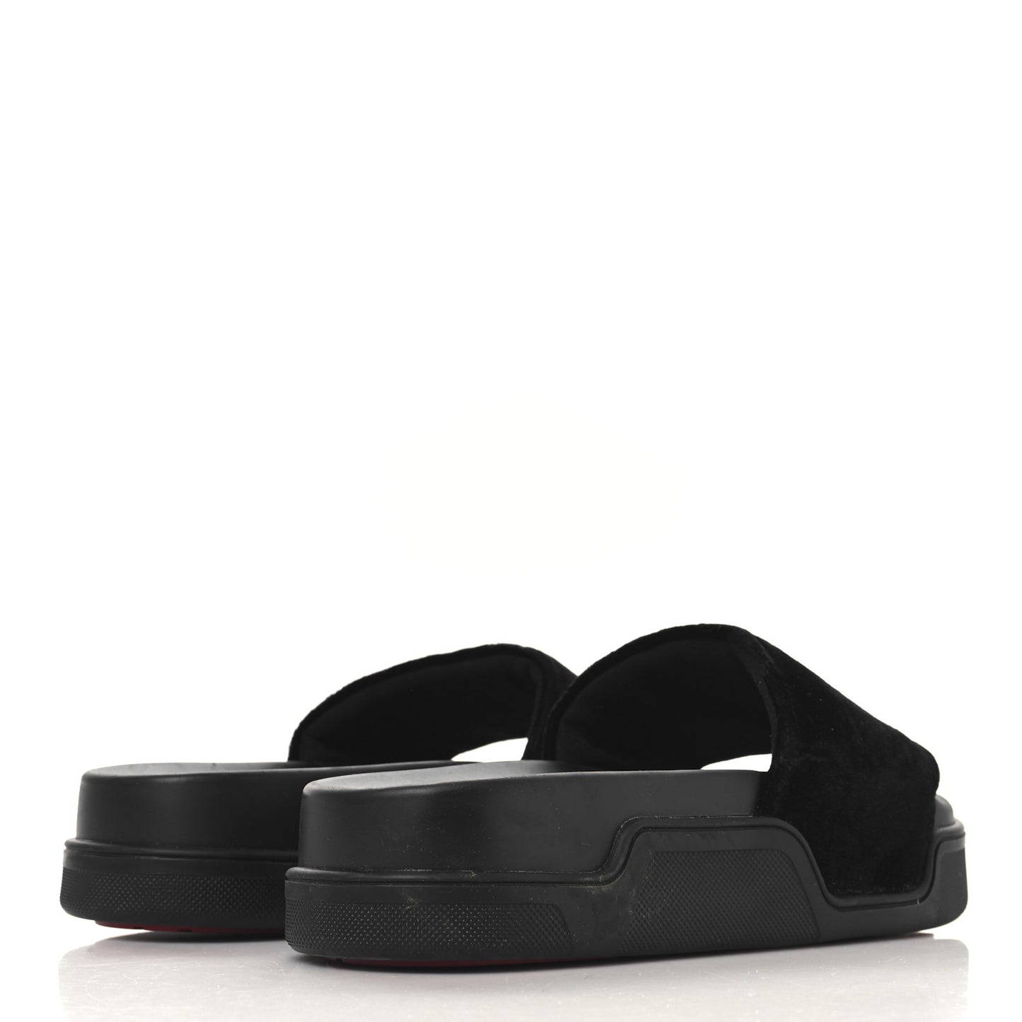 Suede Womens Navy Pool Donna Flat Slide Sandals 37.5 Black